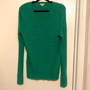 MERONA Green knot sweater, long sleeve size XXL